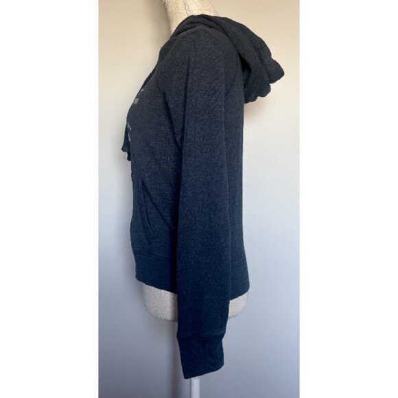 Aeropostale Navy Zip Up Hooded Sweatshirt - Picture 2 of 5